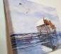 Preview: Sankt Peter-Ording SPO Strand Pfahlbauten - Aquarell Kunstdrucke auf Leinwand - Keilrahmen 30 x 20 cm