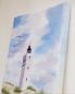 Preview: Blavand Blåvand Lighthouse Denmark - watercolor art prints on canvas - stretcher frame 30 x 20 cm