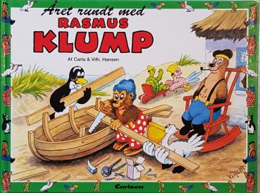 Kinderbuch DÄNISCH - Aret rundt med Rasmus Klump - Petzi - gebraucht - DIN A4 Hardcover