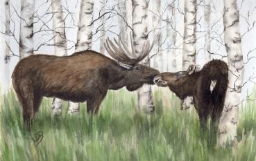 Brettchen Frühstücksbrettchen - Schweden - Elch