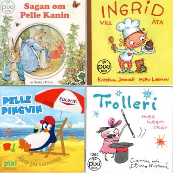 4 PIXI Buch Bücher SCHWEDISCH SWEDISH SVENSK