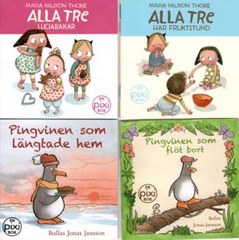 4 PIXI Buch Bücher SCHWEDISCH SWEDISH SVENSK