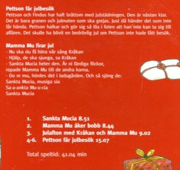 Preview: CD Hörbuch SCHWEDISCH Pttersson Findus Pettson får far julbesök Mamma Mu firar jul Weihnachten