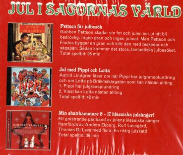 Preview: 3 CD SCHWEDISCH - Jul i Sagornas Värld - Pettson & Findus får julbesök - Pippi och Lotta - 15 Lieder Weihnachten