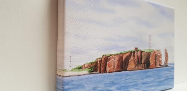 Helgoland Lange Anna Ocean North Sea - watercolor art prints on canvas - stretcher frame 30 x 20 cm