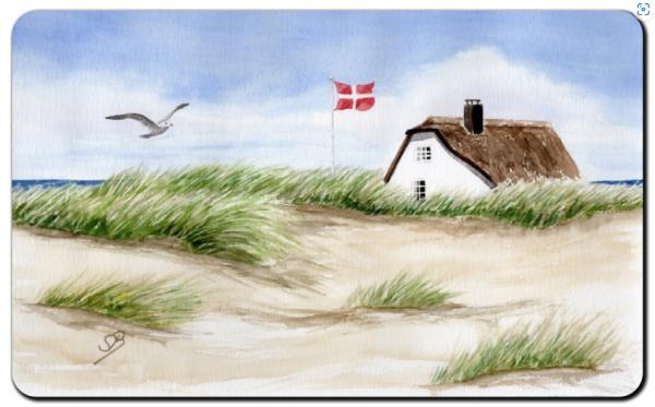 Brettchen Frühstücksbrettchen - Dänemark - Haus in den Dünen