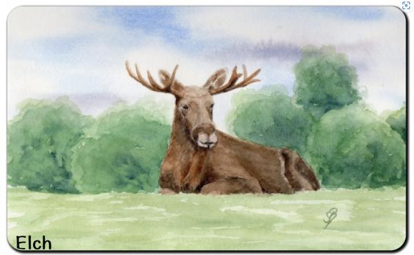 Brettchen Frühstücksbrettchen - Schweden - Elch