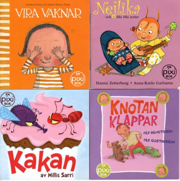 4 PIXI books Swedish Svensk