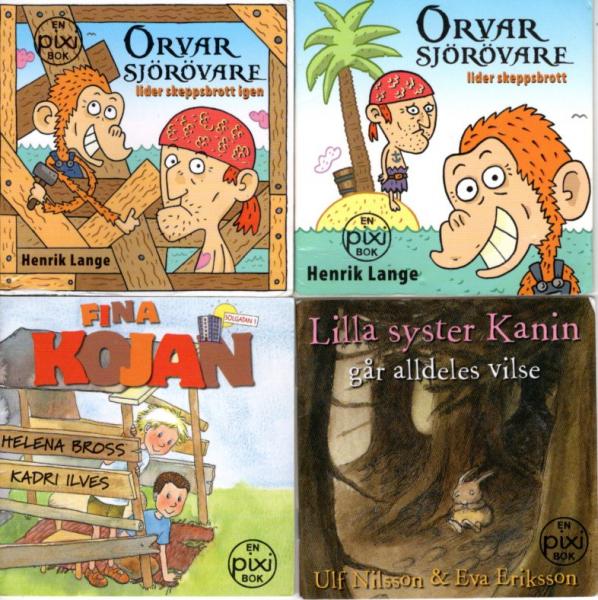 4 PIXI books Swedish Svensk