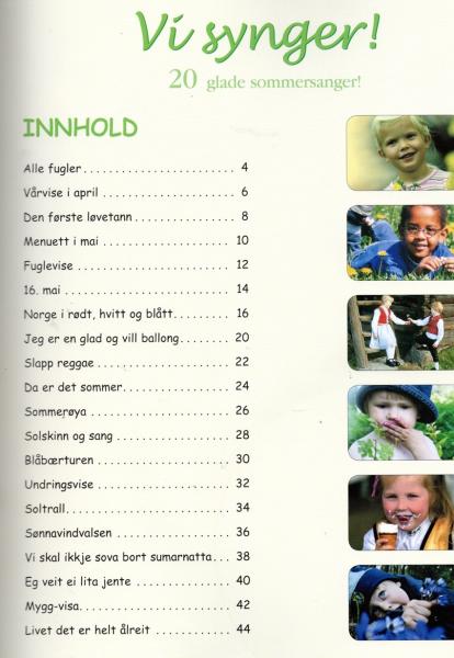 Book Sheet Music Songbook Children's Book NORWEGIAN Vi Synger WITH CD NEW