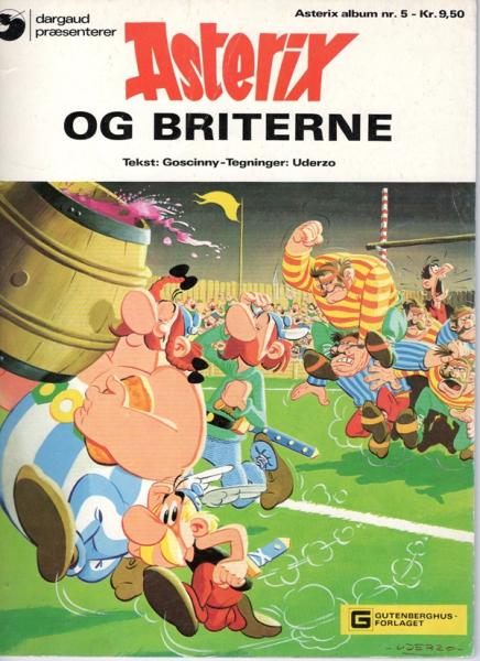 Asterix Danish Nr. 5 - ASTERIX og Briterne - 1971 - used