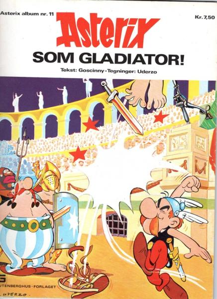Asterix Danish Nr. 11  - ASTERIX som Gladiator! - 1973 - used