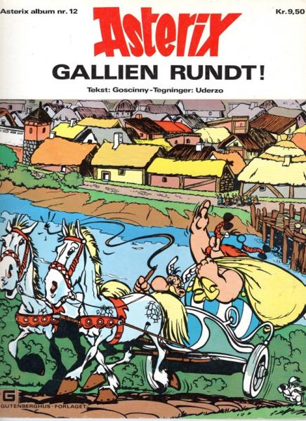 Asterix Danish Nr. 12  - ASTERIX Gallien Rundt! - 1977  - used