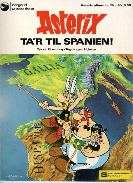 Asterix Danish Nr. 14  - ASTERIX ta´r til Spanien! - 1974 - used