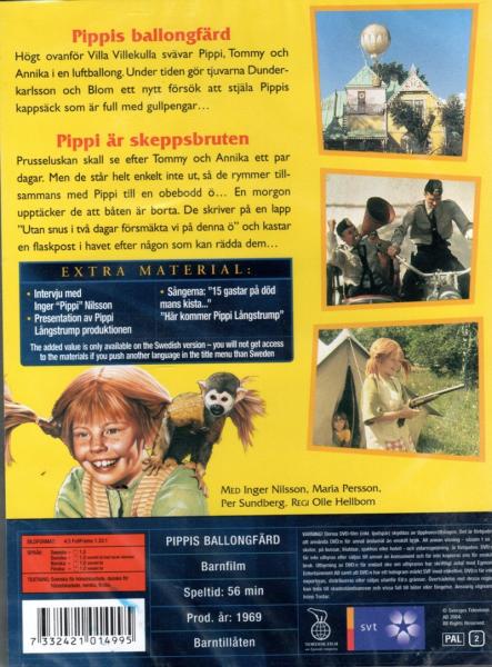 DVD Astrid Lindgren Pippi Langstrumpf SCHWEDISCH - Pippis ballogfärd + Pippi år skeppsbruten NEU