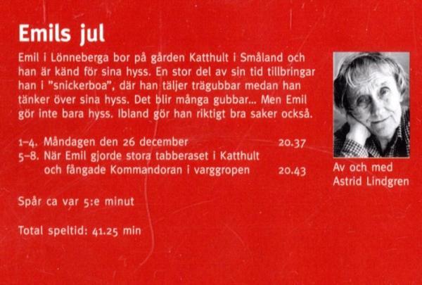 CD Hörbuch Astrid Lindgren SCHWEDISCH - Emils Jul Emil i Lönneberga Michel