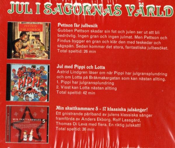 3 CD SCHWEDISCH - Jul i Sagornas Värld - Pettson & Findus får julbesök - Pippi och Lotta - 15 Lieder Weihnachten