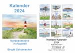 Calendar North Sea Watercolor 2024 Sylt Cuxhaven Helgoland Föhr Büsum Wilhelmshaven...